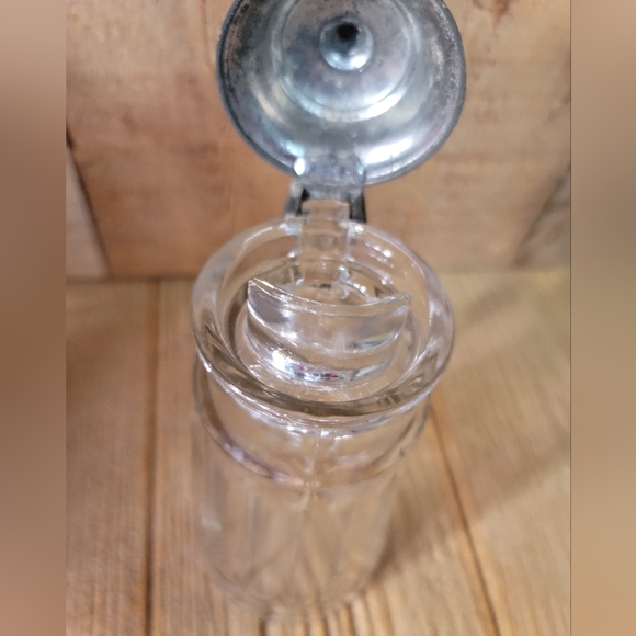 Vintage GLASS Lidded Lid Syrup Pitcher Ribbed Columns - Picture 7 of 10